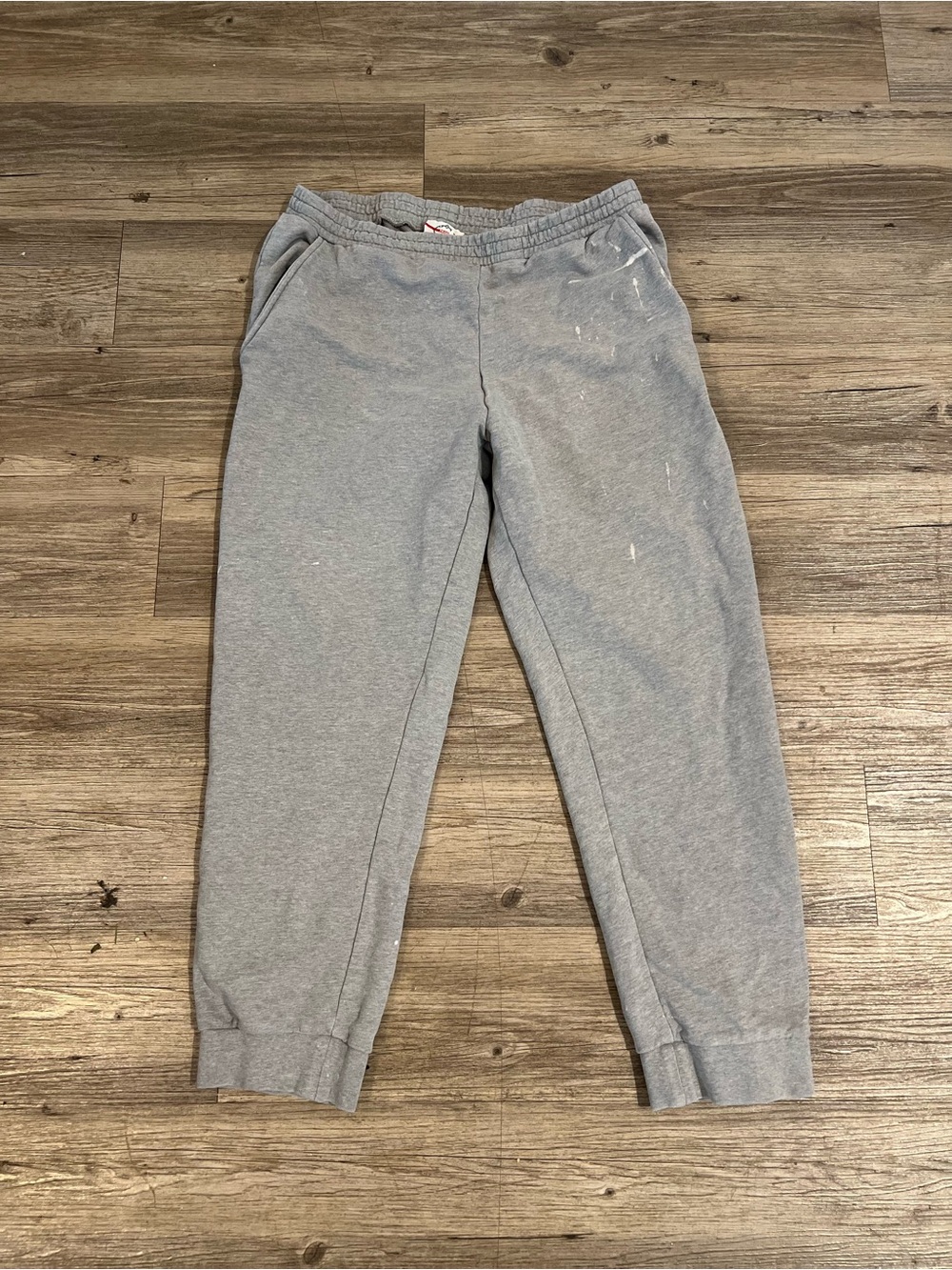 Prada Men Sweat Pants Size Xlarge Gray Cotton Joggers Logo Pocket